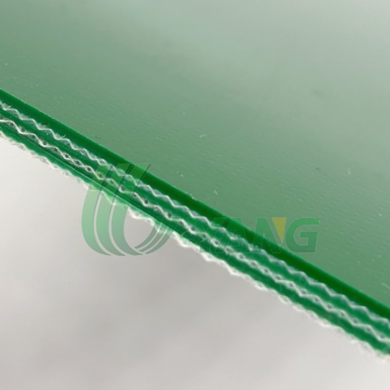 Green PVC conveyor belt