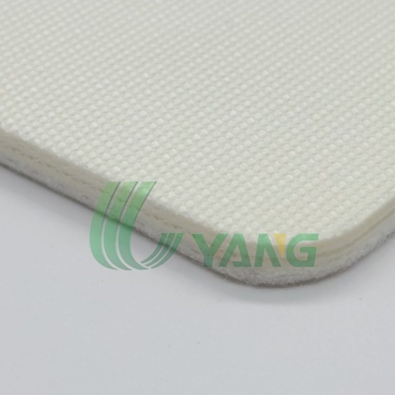 White felt belt