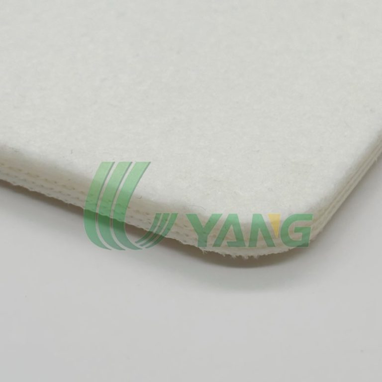 White felt belt